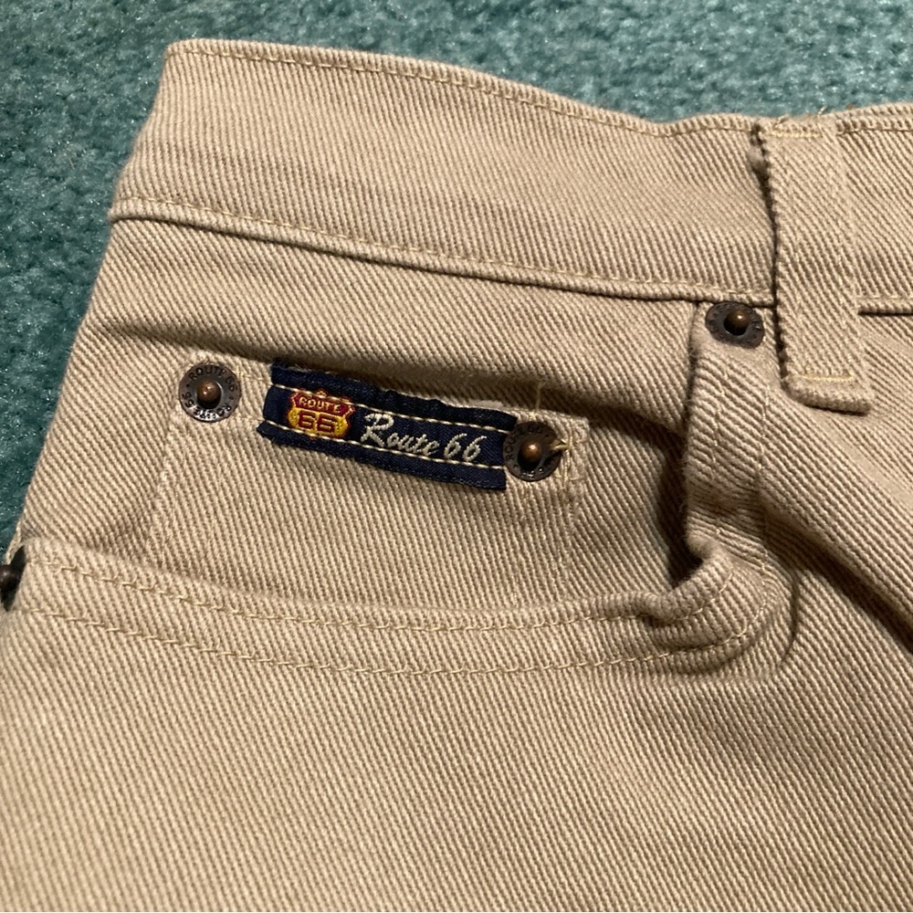 NWT Route 66 Vintage 90s Jeans Stretch Fit High Rise Denim Tan Size 15/16 - Picture 5 of 12